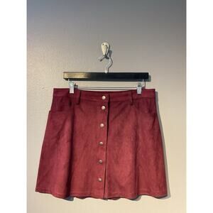Rue 21 Velvet Burgundy Skirt Size Large Stretchy